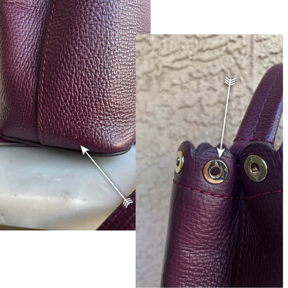 Kate Spade Crossbody Leather Bag Plum - Janell Paloma Purse - Picture 14 of 17